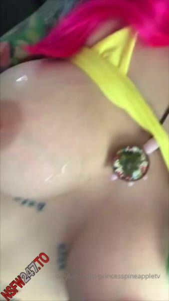 Princess Pineapple masturbating with banana onlyfans porn videos on galpictures.com