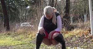Licky Lex squats and pees for a very long time on galpictures.com