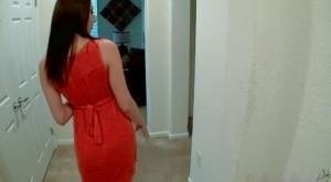 Sweet brunette Jasmine Delatori strips in bathroom to expose even sweeter ass on galpictures.com