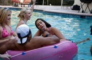 Fantastic outdoor party at the pool with a bunch of how wet chicks on galpictures.com