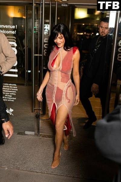 Kylie Jenner is Ravishing in Red Leaving Dinner at 1CChez Loulou 1D During PFW on galpictures.com