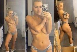 Lindsey Pelas Topless Mirror Selfie Video on galpictures.com
