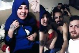 Muslim Hijab woman does slut at party on galpictures.com