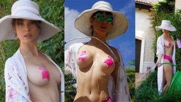Amanda Cerny Nude Pink Flamingo Nipple Pasties Leaked on galpictures.com