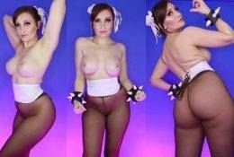 Holly Wolf Chun Li Cosplay Topless Video Leaked on galpictures.com