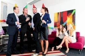 Birthday celebrations get out of hand when group sex fucking breaks out on galpictures.com