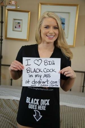 Hot blonde girl Anikka Albrite takes a massive black cock up her ass on galpictures.com