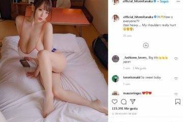 Hitomi Tanaka Teasing Her Huge Boobs Video Leaked on galpictures.com