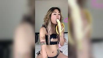 Lolatessafree Just casually eating a banana Wish it was your di xxx onlyfans porn on galpictures.com