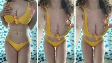 Tina Kye Yellow bikini Nude Video on galpictures.com