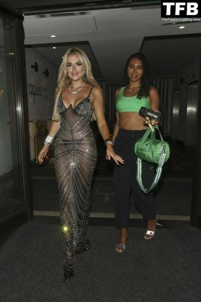 Tallia Storm Looks Hot in a See-Through Dress After the TOWIE Season Launch Party on galpictures.com