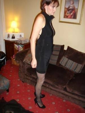 Middle-aged woman Slut Scot Susan dildos her asshole before and after a BJ - Scotland on galpictures.com