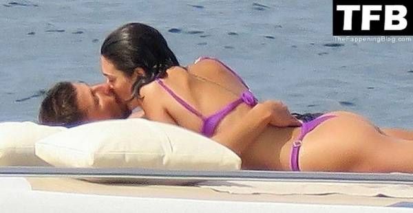 Ruben Dias Packs on the PDA with a Mysterious Scantily-Clad Woman on a Boat in Formentera on galpictures.com
