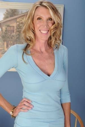 Skinny milf slut with blonde hair Brynn Hunter is filmed in close up on galpictures.com