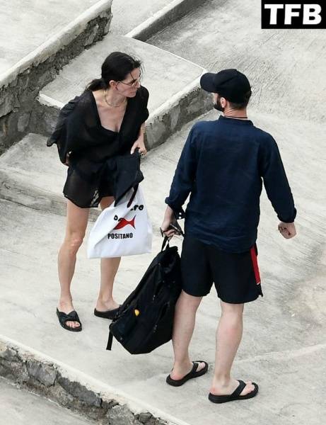 Courteney Cox Enjoys the Summer Holiday with Johnny McDaid in Positano on galpictures.com