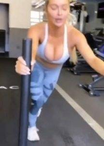 Lindsey Pelas sexy workout on galpictures.com