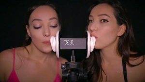 Orenda ASMR Nude Twin Ear Eating OnlyFans Video on galpictures.com