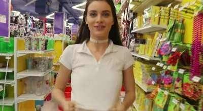 Lana Rhoades at the dollar store on galpictures.com