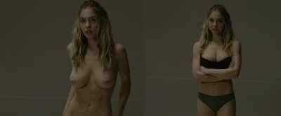 Sydney Sweeney unleashed her big, natural tits again in her new movie (on/off) on galpictures.com