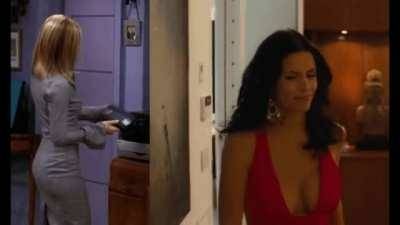 Jennifer Aniston and Courteney Cox. Two of the hottest women ever on galpictures.com