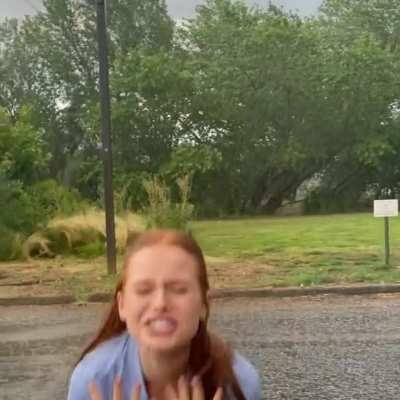 Madelaine Petsch celebrating her 27th birthday in rain! ?? on galpictures.com