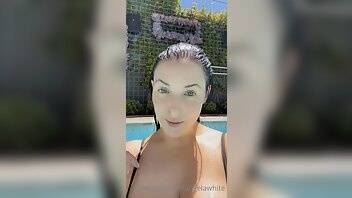 Angela white onlyfans teasing you in pool videos on galpictures.com