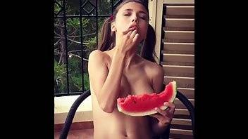 Mila Azul nude eating watermelon premium free cam snapchat & manyvids porn videos on galpictures.com