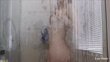 Luxneon voyeur shower glass tease wet look erotic nude porn video manyvids on galpictures.com