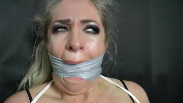 Kellie ballgagged taped up in legging - Britain on galpictures.com