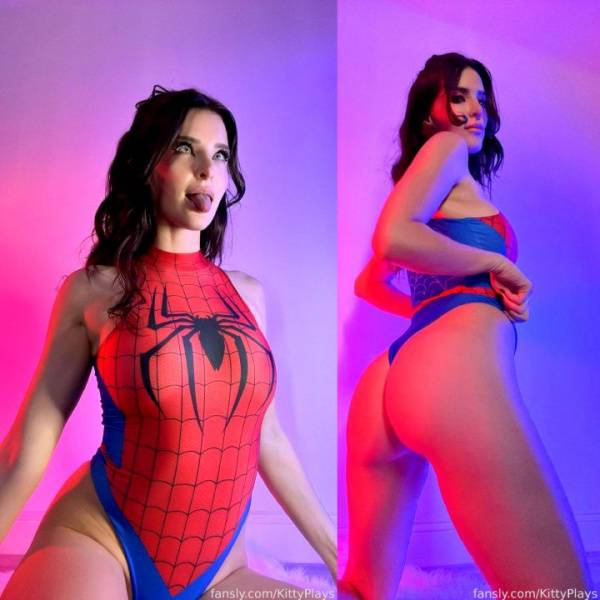 Kittyplays Sexy Spiderman Costume Fansly Set Leaked on galpictures.com