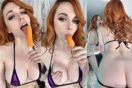 Amouranth Sexy Icecream Sucking Video Leaked on galpictures.com